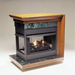 Kingsman MVF40 Zero Clearance Universal Vent Free Bay Peninsula Fireplace