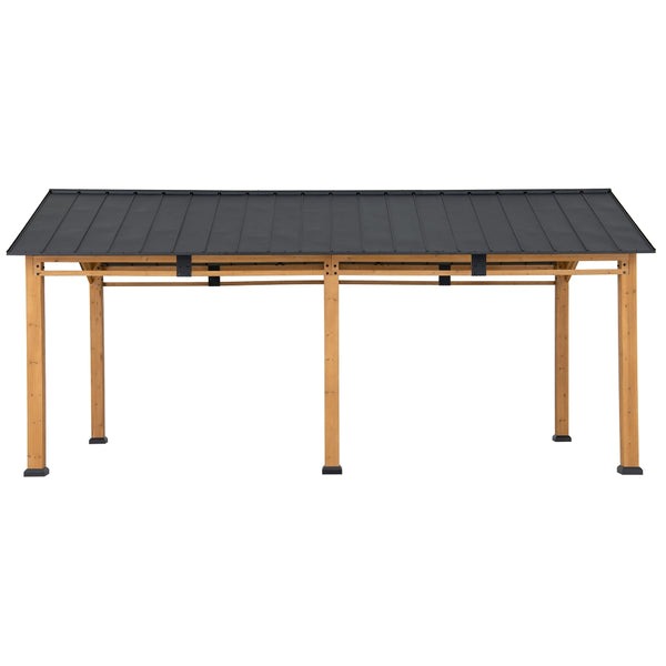 Sunjoy 20 x 11 Foot Hanover Cedar Carport and Gazebo