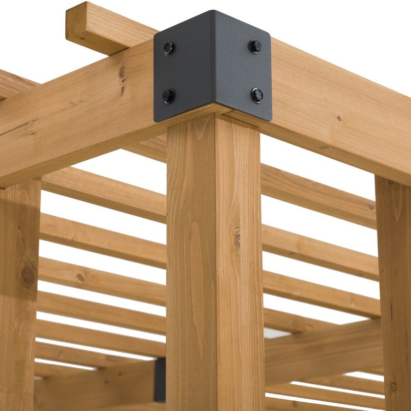 Sunjoy 10 1/2 x 10 Foot Sophia Cedar Hanging Planter Pergola