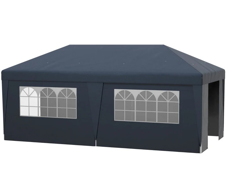 Outsunny 10 x 19 1/2 Foot Pop Up Canopy Tent with Sidewalls