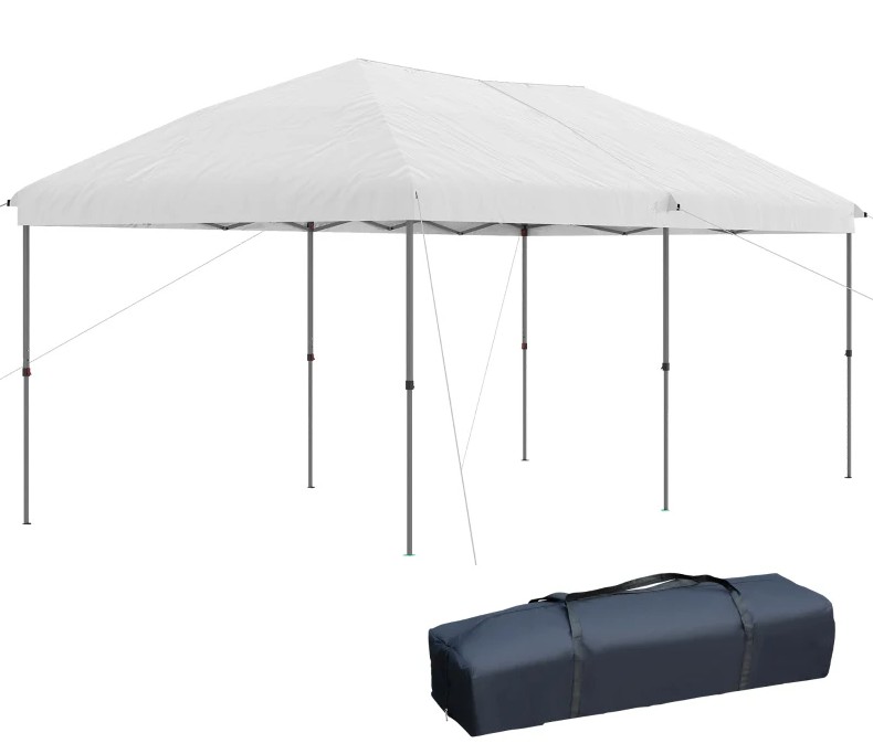 Outsunny 10 x 19 Foot Easy-Up Steel Frame Pop Up Canopy