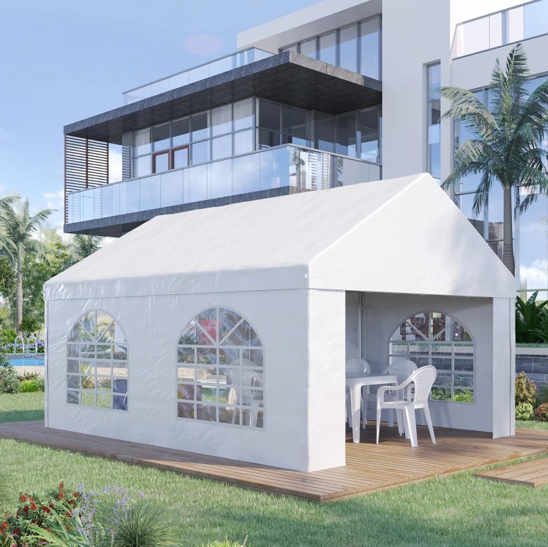 Outsunny 13 x 16 1/2 Foot Heavy Duty Party Tent with Removable Sidewalls