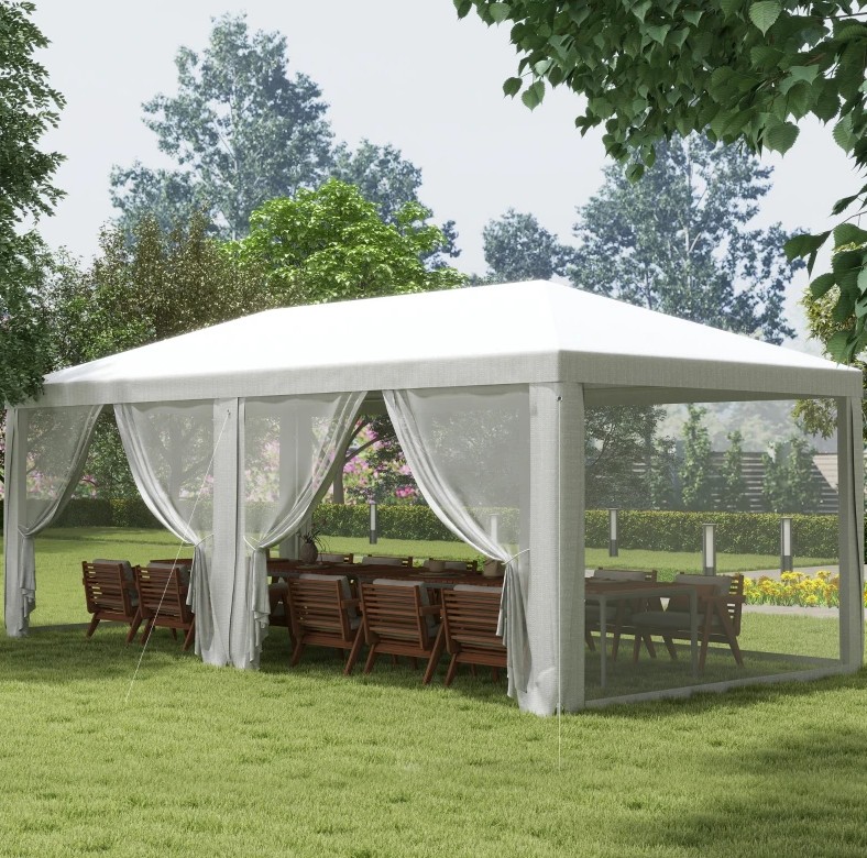Outsunny 10 x 20 Foot Heavy Duty Outdoor Party Tent with Removable Sidewalls