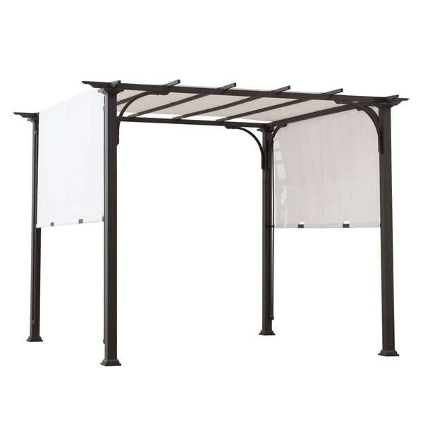 Sunjoy 10 x 10 Foot Classic Steel Pergola with Adjustable Shade