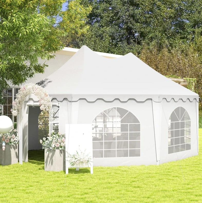 Outsunny 22 x 16 Foot Party Tent with Carrying Bags