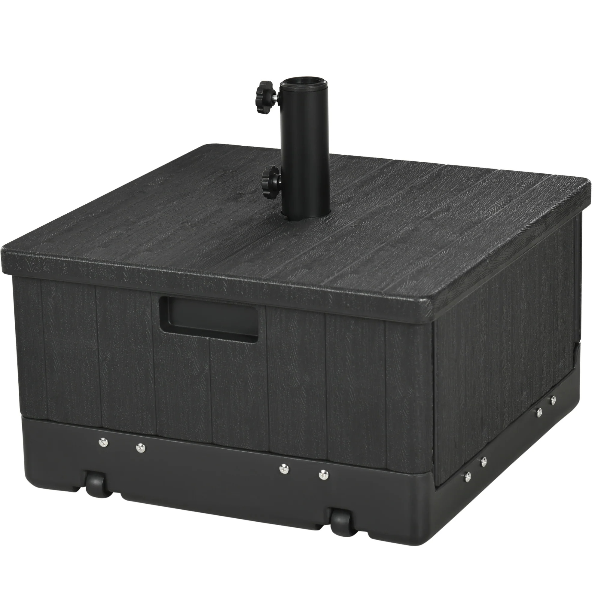 Outsunny 3-in-1 Outdoor Umbrella Base and Planter End Table