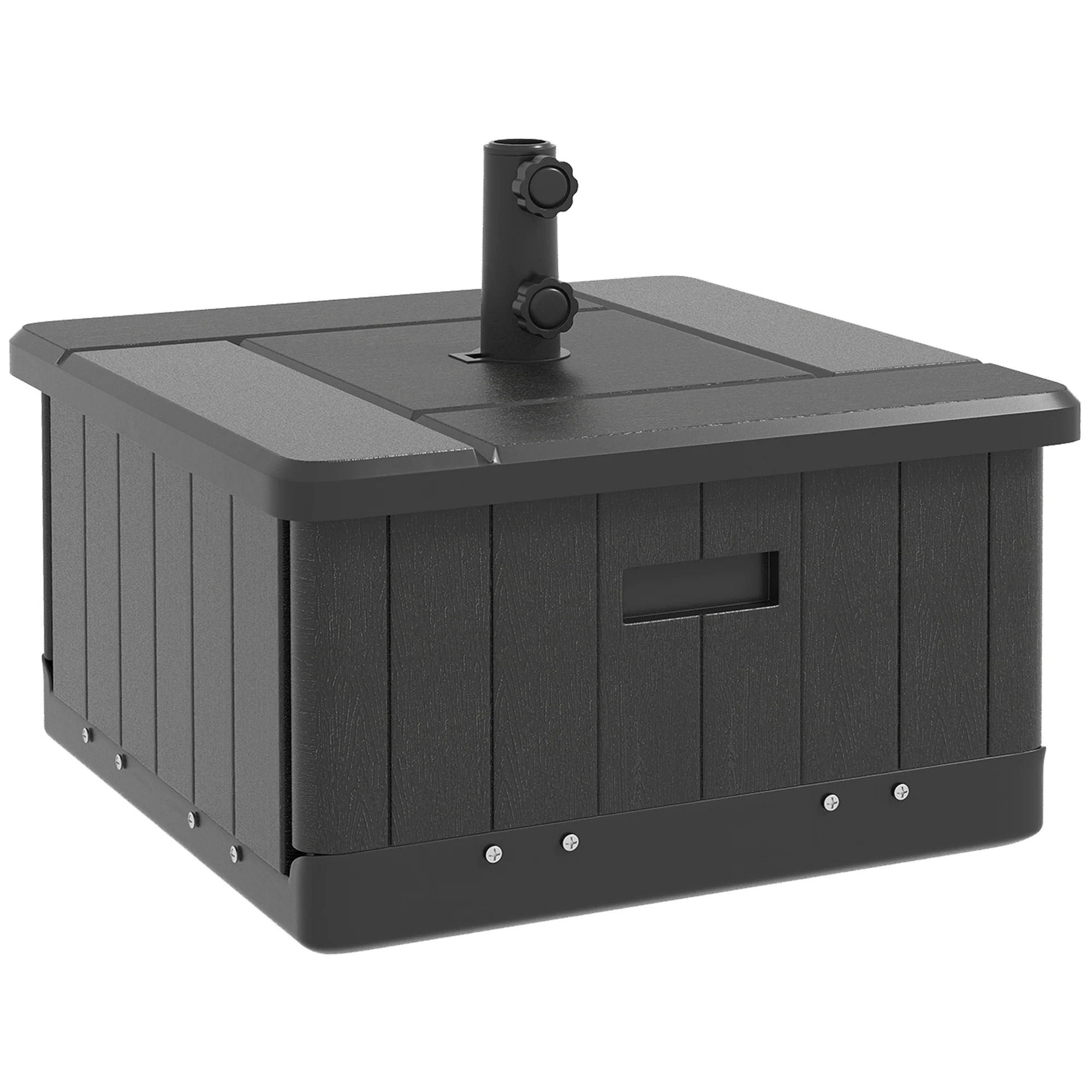 Outsunny 3-in-1 Outdoor Wheeled Umbrella Base and Planter End Table