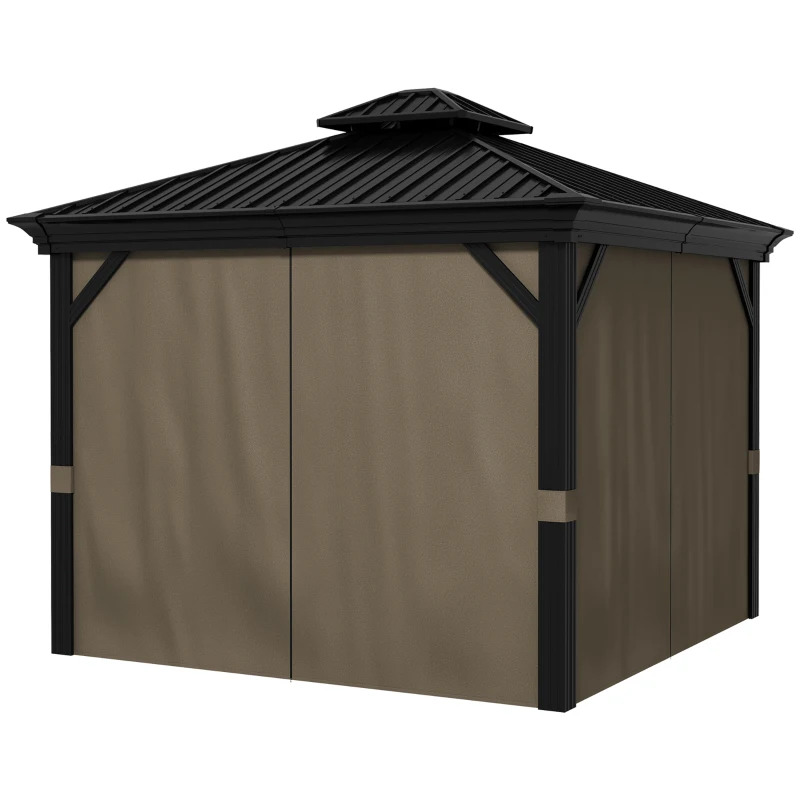 Outsunny 10 x 10 Hardtop Pavilion Gazebo
