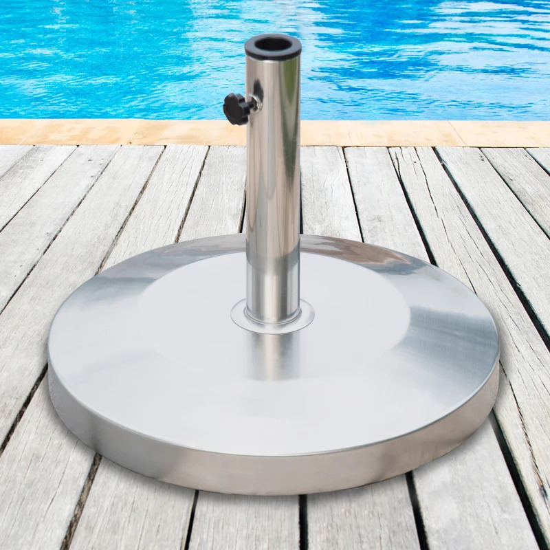 Outsunny 55 Pound Round Stainless Steel Outdoor Patio Umbrella Base