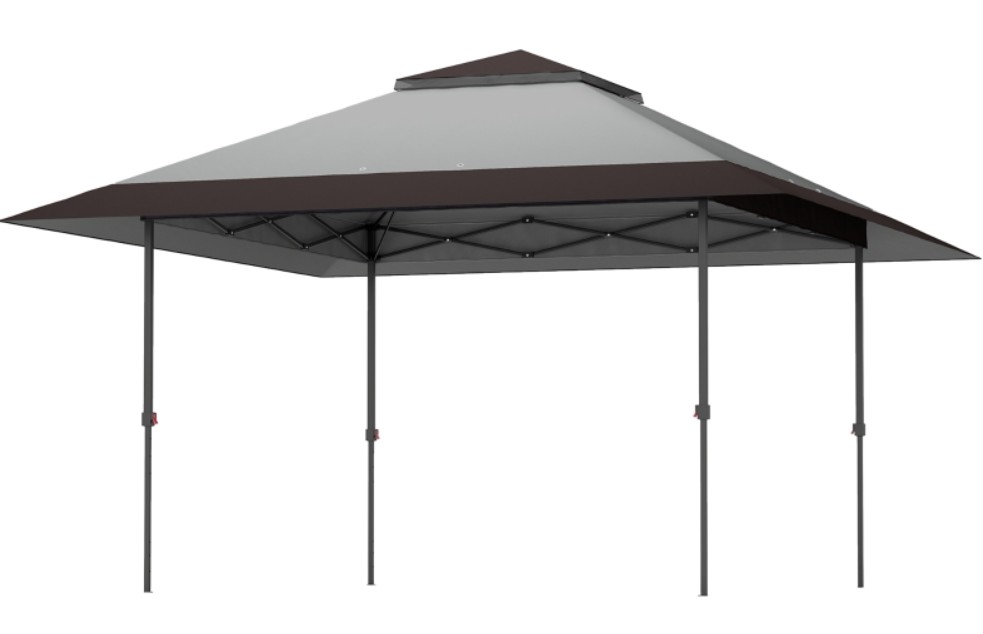 Outsunny 13 x 13 Foot Pop Up Canopy Tent with Wheeled Carry Bag