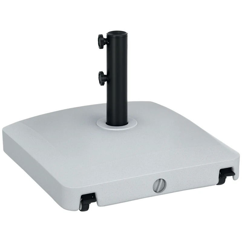 Outsunny 66 Pound Patio Umbrella Base with Wheels
