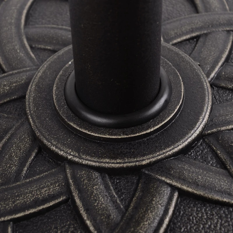 Outsunny 42 Pound Decorative Round Bronze Resin Umbrella Stand Base