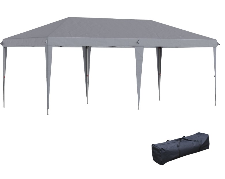 Outsunny 10 x 20 Foot Heavy Duty Pop Up Canopy Tent