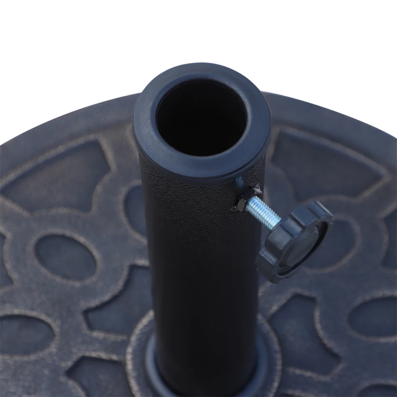 Outsunny 25 Pound Decorative Round Bronze Resin Umbrella Stand Base