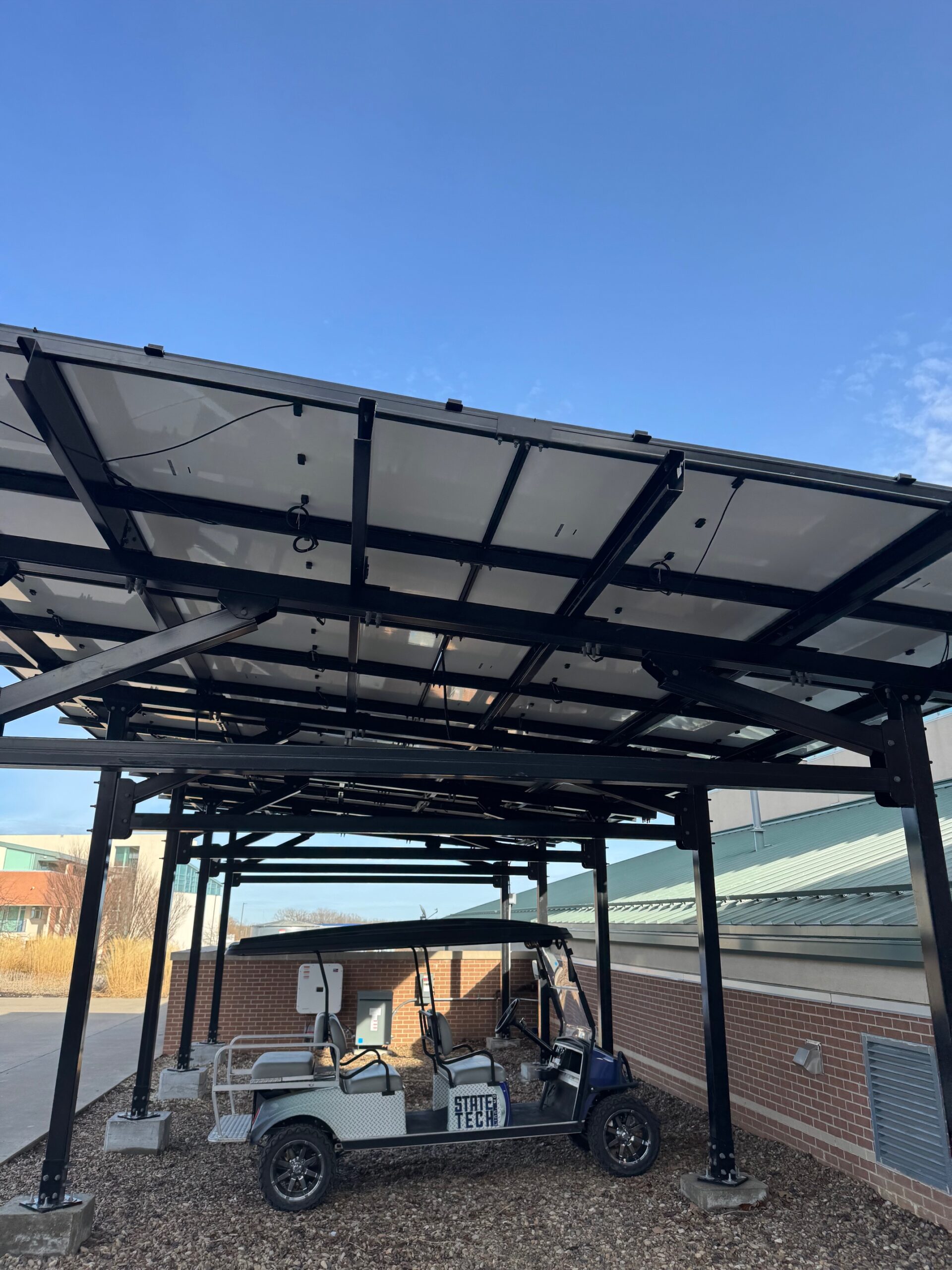 ChikoUSA 34 x 23 Foot Maximo 185 Solar Panel Rack Carport - 3 Car