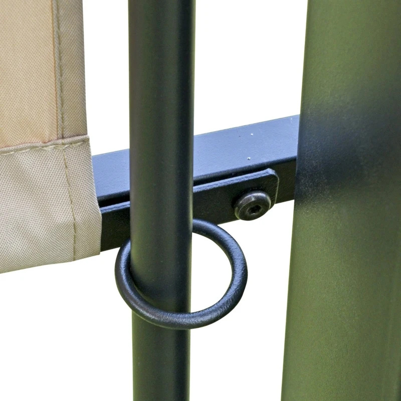 Outsunny 10 x 10 Foot Outdoor Pergola with Retractable Canopy Roof