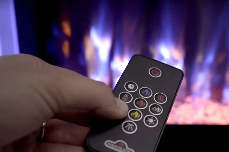 Fireplace log control options overview